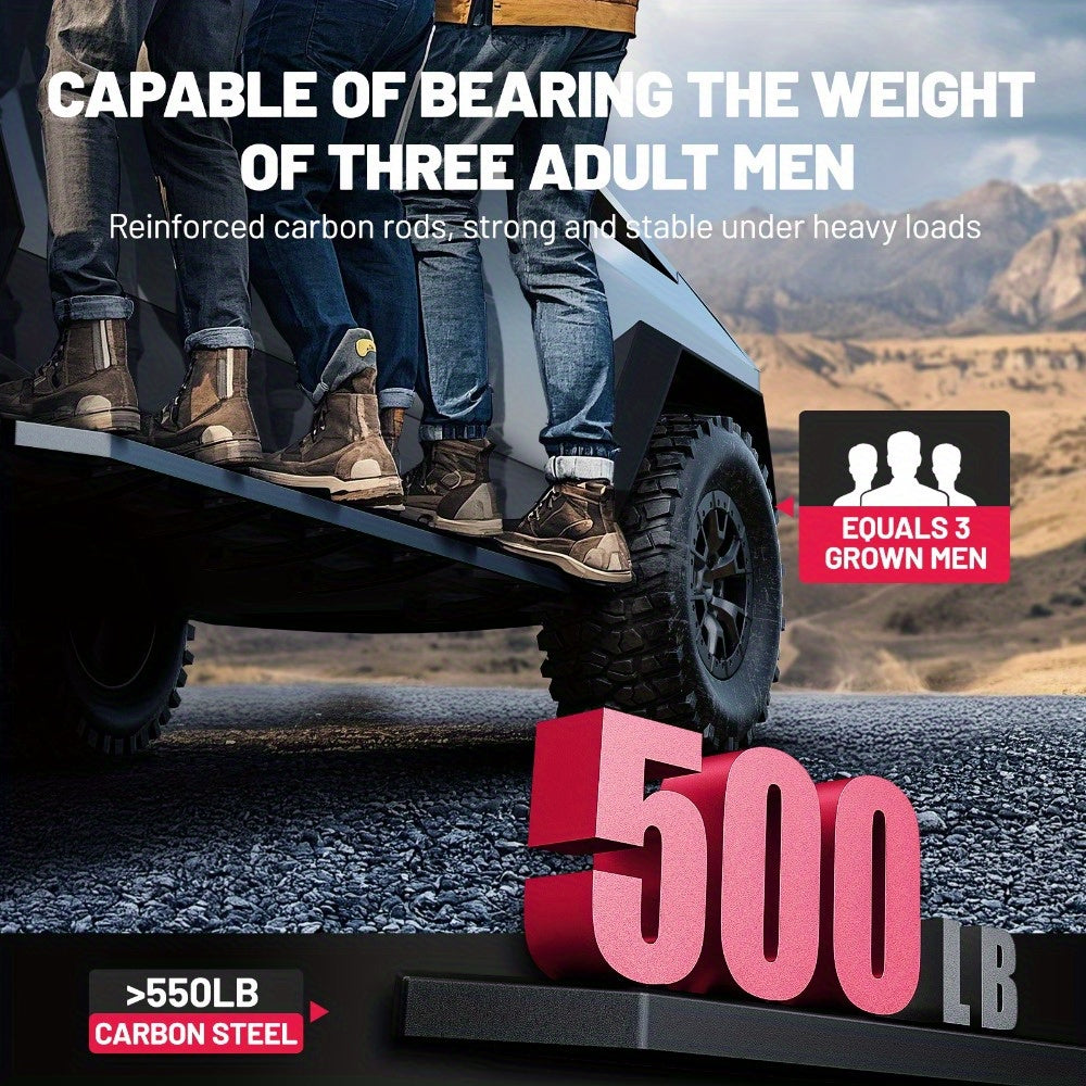 Cybertruck No-Drill Nerf Bars — 550 lb Rated