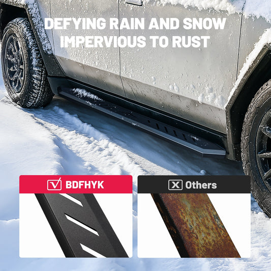 2pcs Heavy-Duty Anti-Slip Nerf Bars for Tesla Cybertruck 2019-2025 - No-Drill Bolt-On Running Boards with Rust-Proof Coating, 550LB Load Capacity, Easy Installation & Enhanced Protection