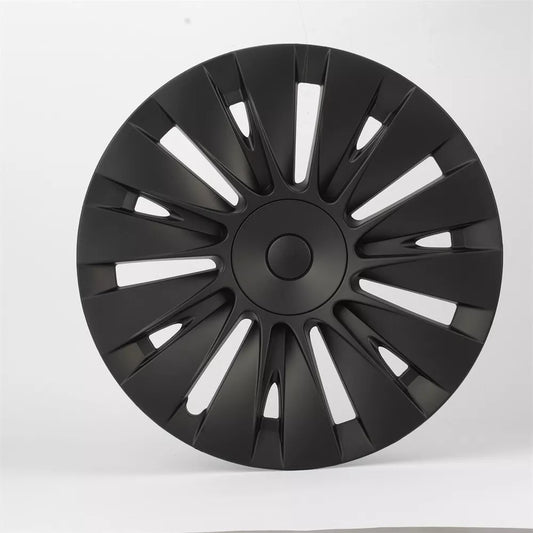 4 x 19" Black Curved 'Induction' Wheel Covers for Tesla Model Y 20- 24
