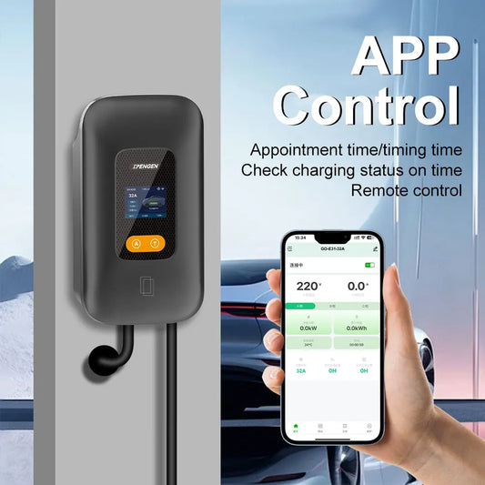 IPENGEN Type1 EV Charger Station 32A 40A 50A EVSE Wallbox APP Function 7.6KW 9.6KW 12KW Charging Station Electric Vehicle Car