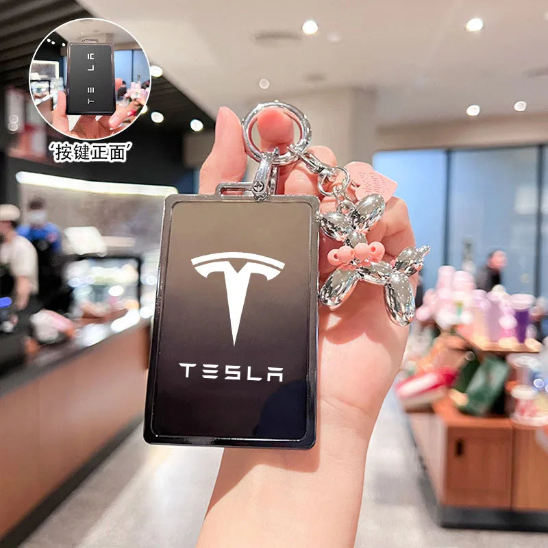 Tesla Key Card Case & Keychain — Soft TPU