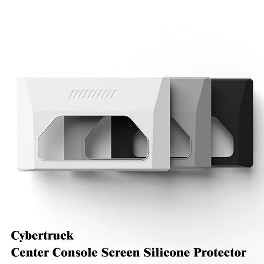 For Tesla Cybertruck - Silicone Center Screen Protector, Anti-Crash Frame Accessory