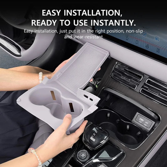 For EV BYD Han Center Console Organizer Tray Armrest Hidden Drawer Storage Box Cup Holder Car Interior Protection Accessories