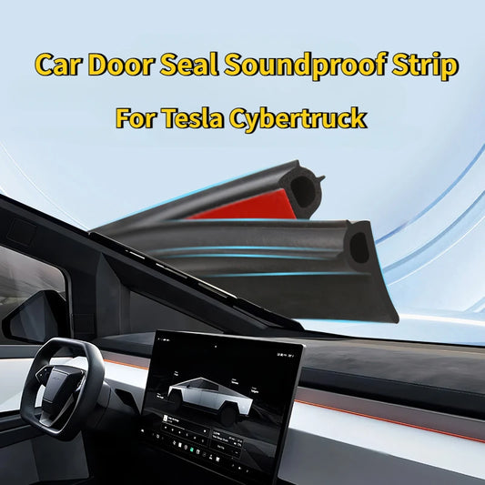For Tesla Cybertruck 2025 Door Seal Soundproof Kit Full Car Door Sill Sealing Strip Rubber Weather Draft Seal Strip Accessories
