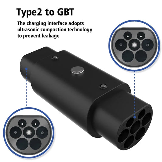 LONLINK TYPE 2 TO GBT EV Charger Adapter 1/3 Phase 32A 22KW Converter Standard Electric Vehicle charging Ev Connector For EV Car