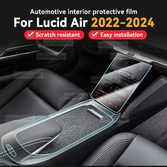 For LUCID AIR 2022-2024 Car Panel Film Dashboard Protective Sticker Interior Anti-Scratch Film Accessories