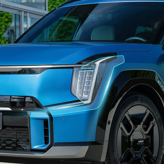 Kia EV9 Pre-Cut Paint Protection Film Kit — Headlights, Mirrors & Pillars