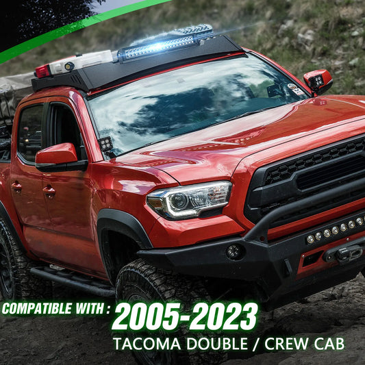 Cargo Basket Roof Rack Cargo Carrier Rooftop Luggage Storage Holder for 2005-2023 Tacoma Double Cab/Crew Cab (4 Full-Size Doors)