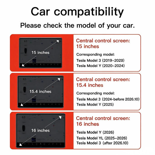Matte Anti-Glare Tempered Glass Screen Protector — Model 3 Highland / Model Y Juniper