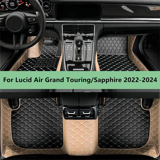 Custom Car Floor Mats For Lucid Air Grand Touring/Sapphire 2022-2024 Car Floor Mats For Men Women Car Accessories