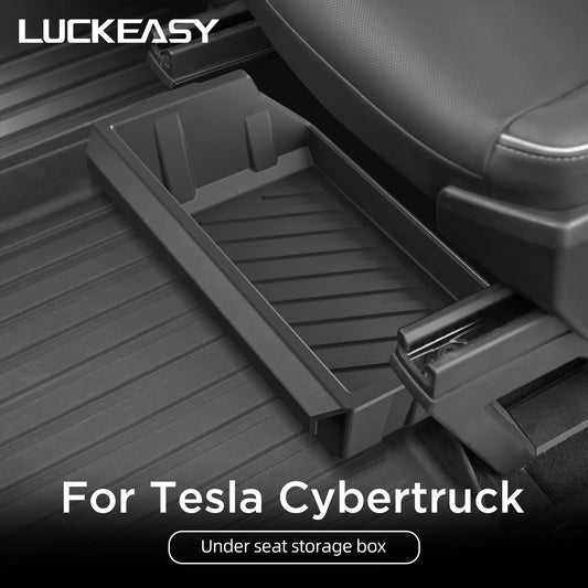 for Tesla Cybertruck Under Seat Storage Box Car Accessories Drawer Type Organizer Storage Front Seat Lower Box Case 2024-2025