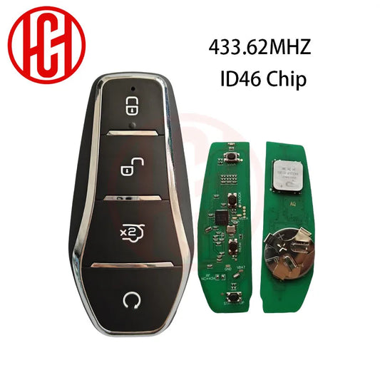 4 Buttons Aftermarket Smart Car Key ID46 433.62MHZ F4H F4AM F4AT F4H For BYD Qin Plus DM-i Qin Plus EV YUAN PLUS SONG