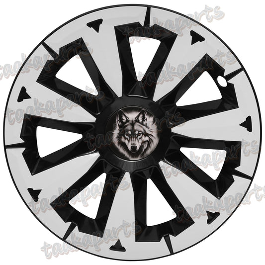 19 Inch Blade Style Hubcaps White for Tesla Model Y 2019-2024 – Wolf Design Wheel Covers