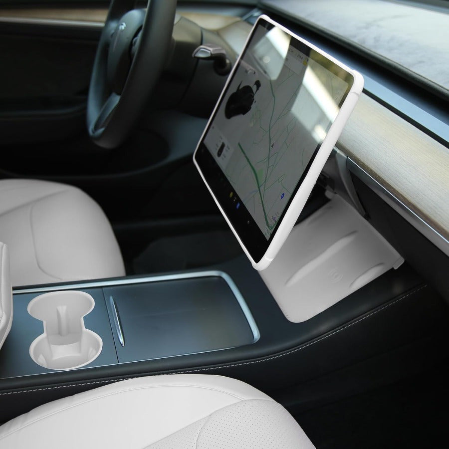 Console Upgrade Kit — Model 3 Highland & Model Y Juniper (Cup Insert, Screen Frame, Charging Mat)
