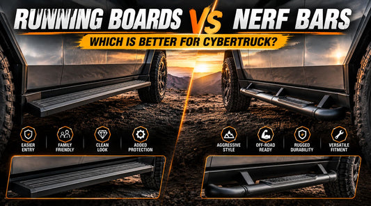 cybertruck running boards vs nerf bars