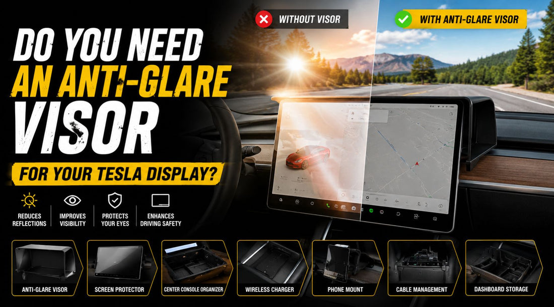 tesla anti glare screen visor