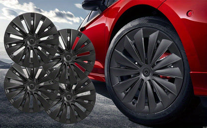 19" Blade-Style Wheel Covers — Matte Black, Tesla Model Y (2020–2024)