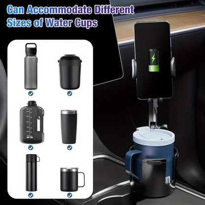 3-in-1 Cup Holder Wireless Charger & Phone Mount — 15W