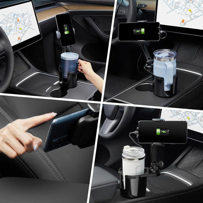 3-in-1 Cup Holder Wireless Charger & Phone Mount — 15W