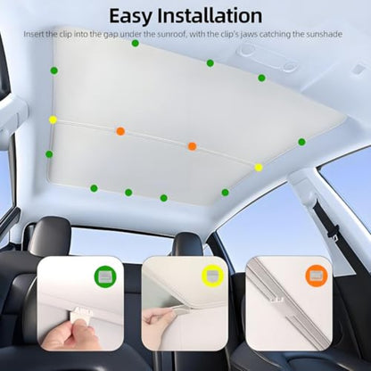 Cybertruck Glass Roof Sunshade — No-Sag Ice-Crystal 2-in-1