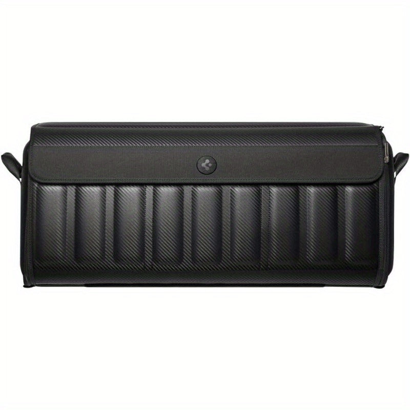 Collapsible Locking Trunk Organizer — Carbon-Fiber Look