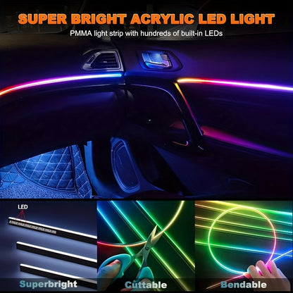 App-Controlled RGB Ambient Light Kit for Tesla