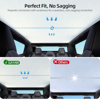 Cybertruck Glass Roof Sunshade — No-Sag Ice-Crystal 2-in-1