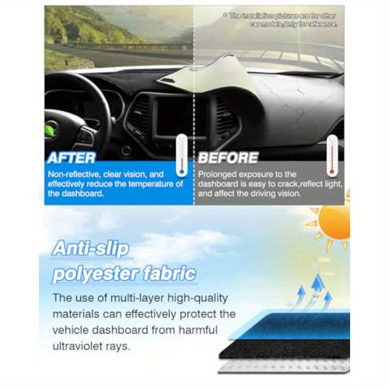 Cybertruck Dashboard Cover — Non-Slip Carpet Dash Mat (2024–2026)