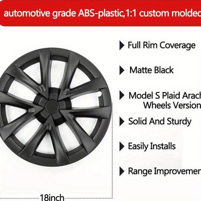 18" Arachnid-Style Aero Wheel Covers — Tesla Model 3 (2017–2023)
