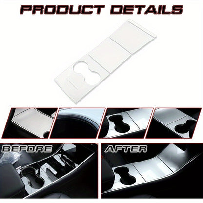 Center Console Wrap Kit — Piano White, Tesla Model 3 / Y (2017–2020)