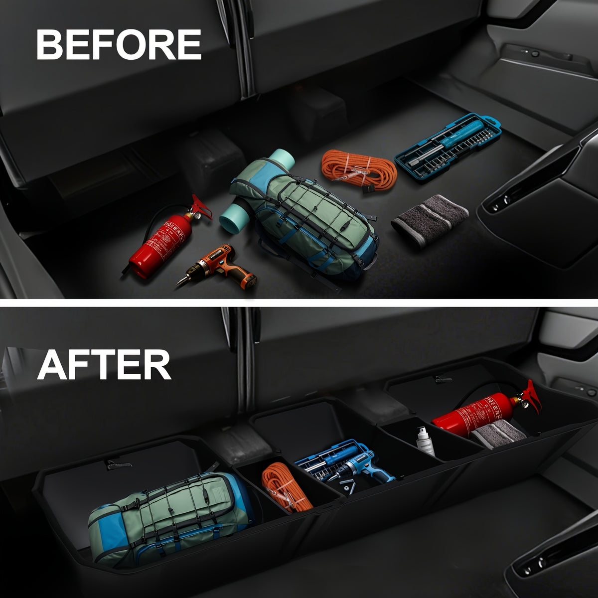 Cybertruck Rear Under-Seat Storage Box