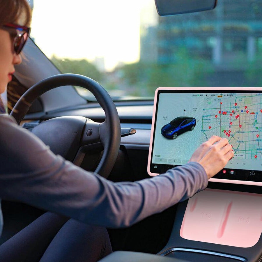 Console Upgrade Kit — Model 3 Highland & Model Y Juniper (Cup Insert, Screen Frame, Charging Mat)