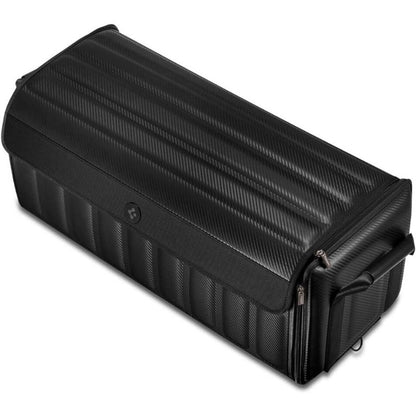Collapsible Locking Trunk Organizer — Carbon-Fiber Look