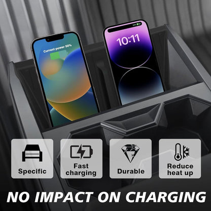 Cybertruck Console Insert & Charging Pad Mat (2-Piece)