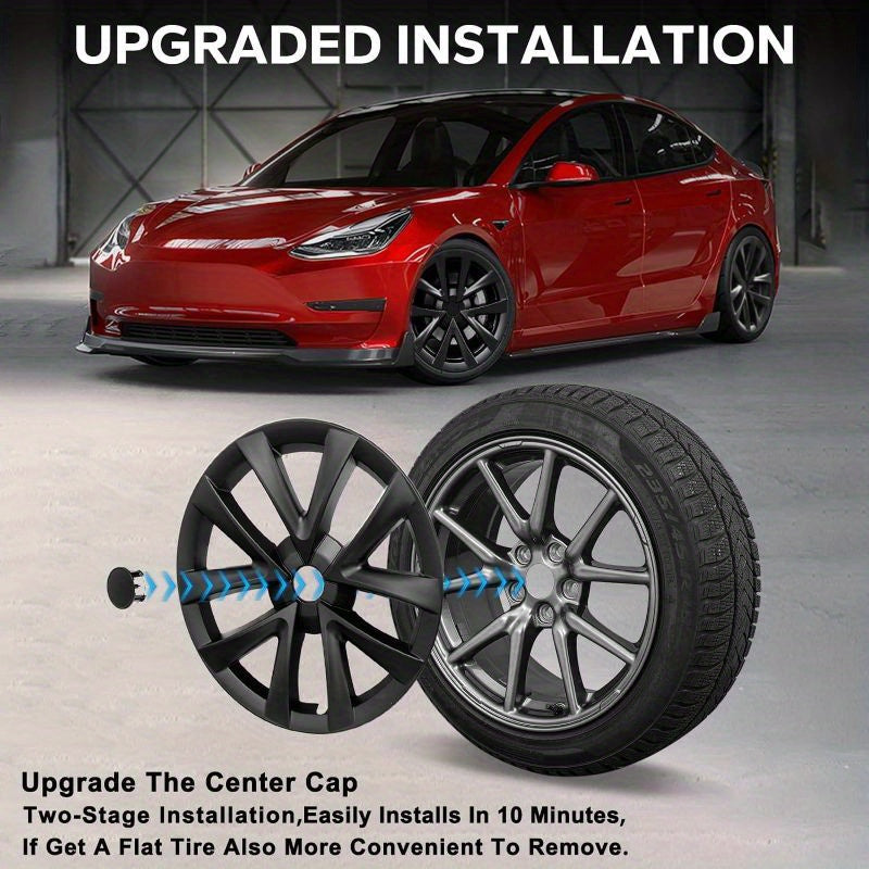 18" Arachnid-Style Aero Wheel Covers — Tesla Model 3 (2017–2023)