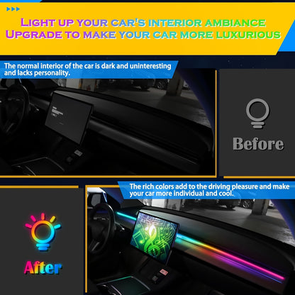 App-Controlled RGB Ambient Light Kit for Tesla