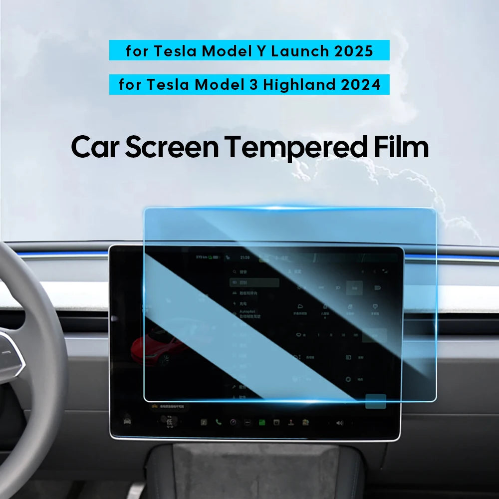 TESY Tempered Glass Screen Protector — Model Y Juniper / Model 3 Highland