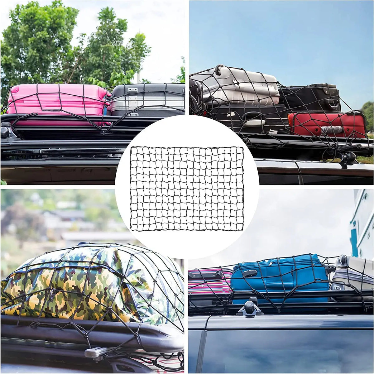 Elastic Cargo Net for Roof Baskets & Truck Beds