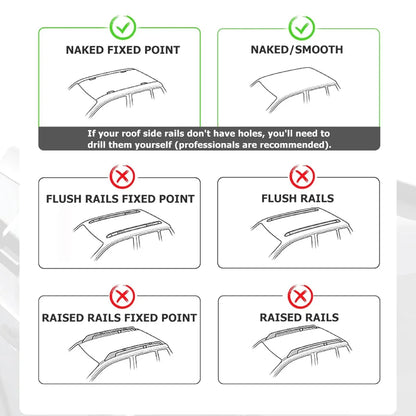 Aluminum Roof Rack Crossbars — Tesla Model Y (2021–2024), 165 lb Rated