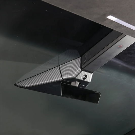 A65X-2024-2025 For Tesla Cybertruck Front Roof Camera Cover Trim Matte Carbon Fiber Accessories