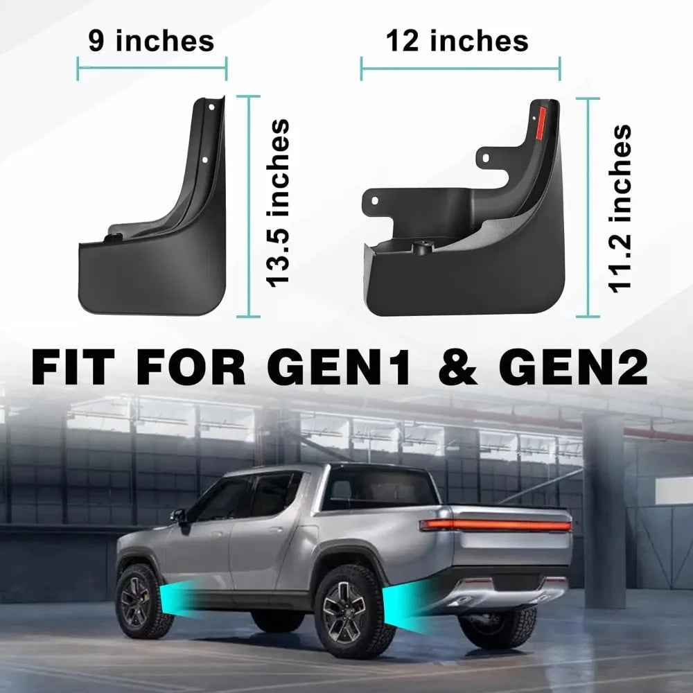 Rivian R1T / R1S No-Drill Mud Flaps (2022–2026)