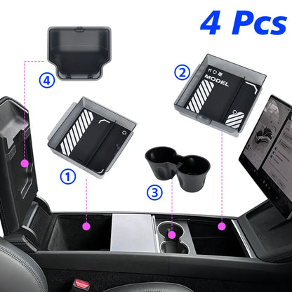 TESY Console & Armrest Storage Box — Tesla Model Y Juniper