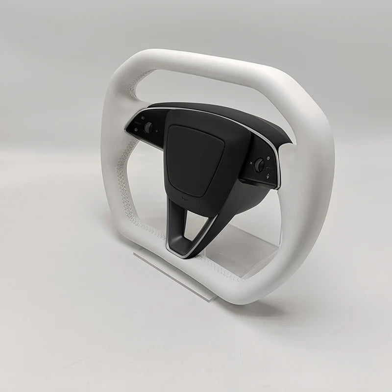 Cybertruck-Style Heated Nappa Yoke Steering Wheel — Model 3 Highland & Model Y Juniper
