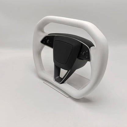 Cybertruck-Style Heated Nappa Yoke Steering Wheel — Model 3 Highland & Model Y Juniper