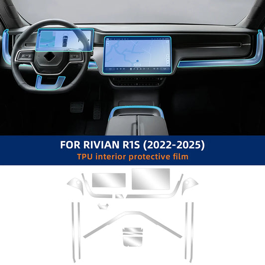 Rivian R1S Anti-Scratch Screen & Console Protective Film (2022–2025)