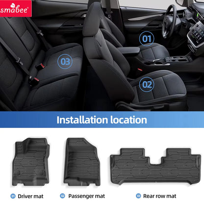 Chevrolet Bolt EV All-Weather TPE Floor Mats & Cargo Liner (2022–2023, not EUV)