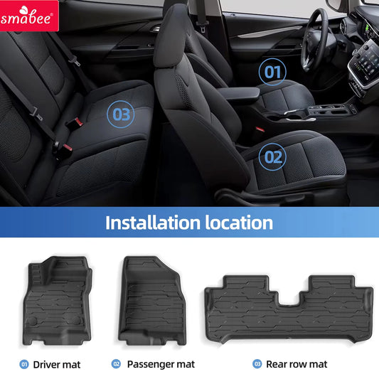 Chevrolet Bolt EV All-Weather TPE Floor Mats & Cargo Liner (2022–2023, not EUV)