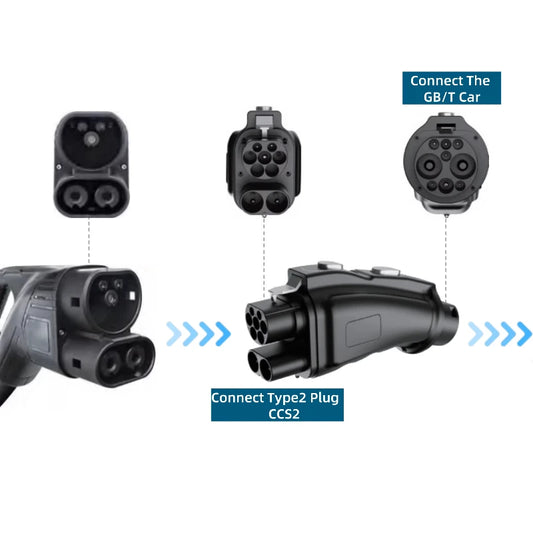 New Condition Type 2 Adapter Charging Plug GBT to CCS2 EV Connector Inlet Compatible EV Charger