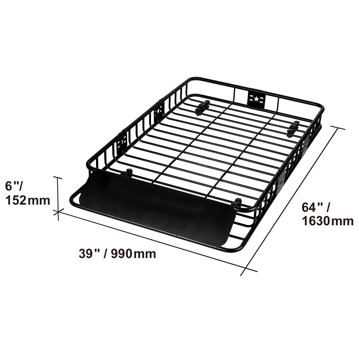 Heavy-Duty Rooftop Cargo Basket — 200 lb Capacity