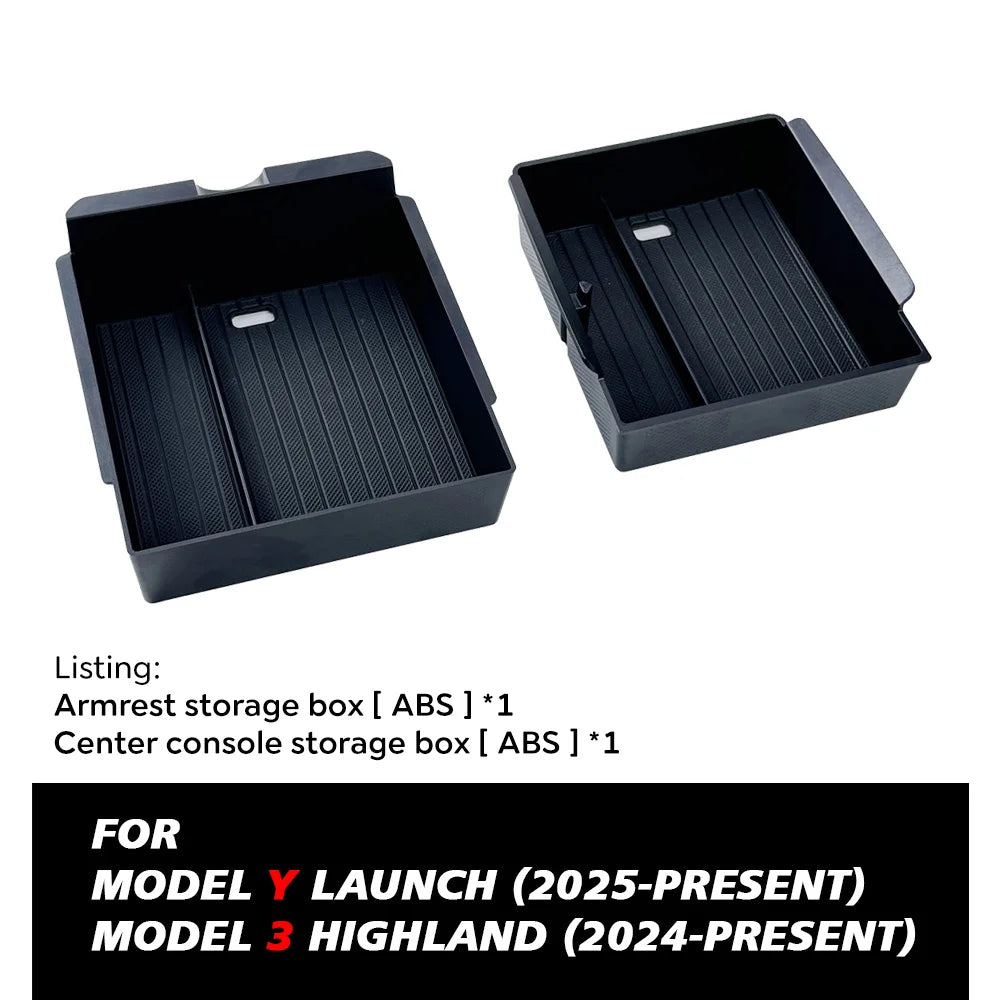 TESY Console & Armrest Storage Box — Tesla Model Y Juniper